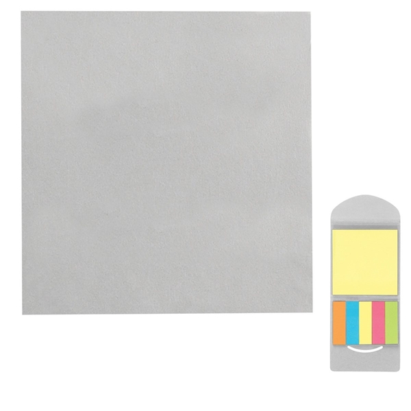 aerial view a silver pocket case flags sticky notes, image 3 of 3