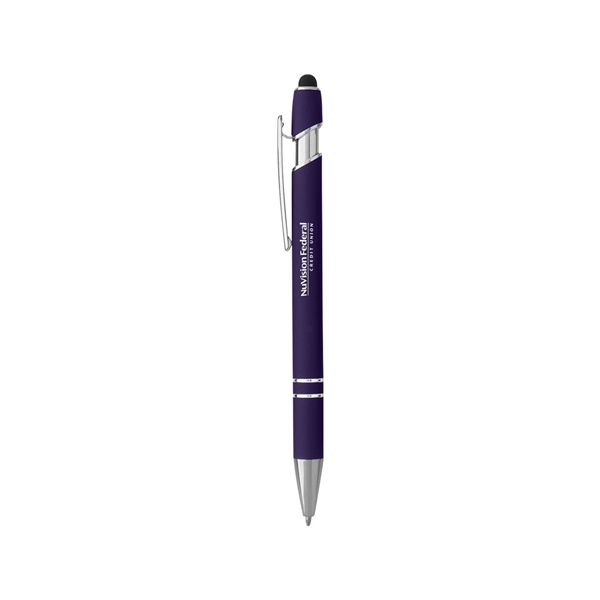 aerial view a purple pen with stylus, image 3 of 4