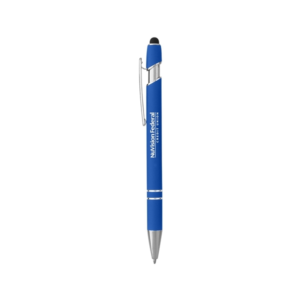 aerial view a royal blue pen with stylus, image 3 of 4