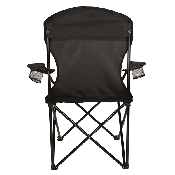 aerial view a black captains camping folding chair, image 5 of 6