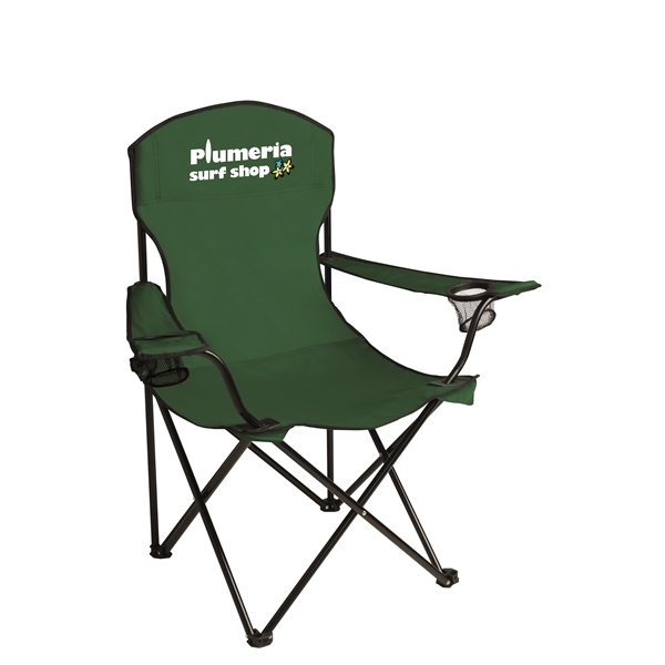 aerial view a green captains camping folding chair, image 2 of 6
