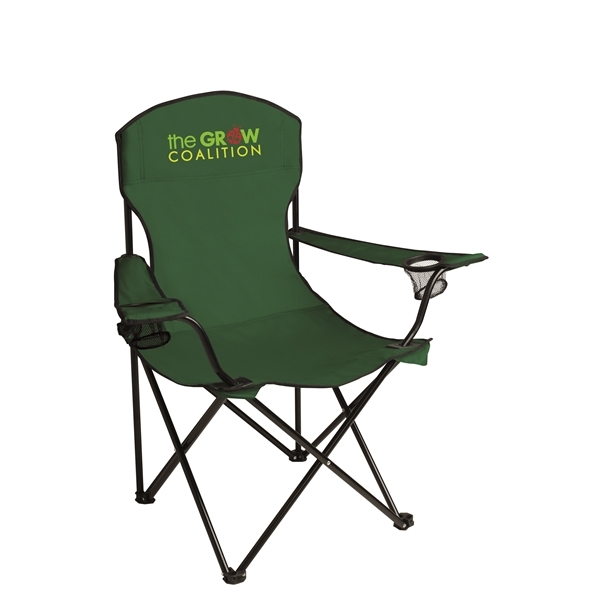 aerial view a green captains camping folding chair, image 3 of 6