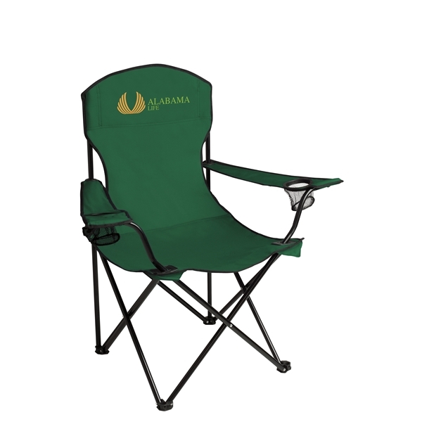 aerial view a green captains camping folding chair, image 4 of 6