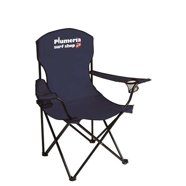 aerial view a navy captains camping folding chair, image 2 of 8