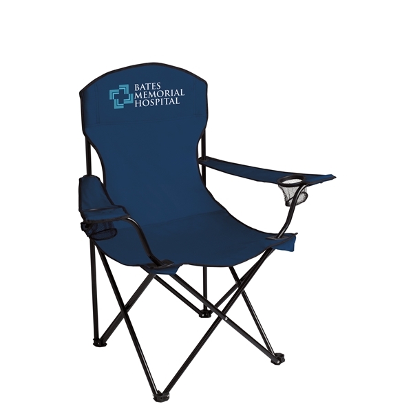 aerial view a navy captains camping folding chair, image 4 of 8