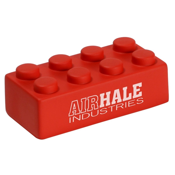 aerial view a red building block individual piece - stress reliever, image 2 of 2