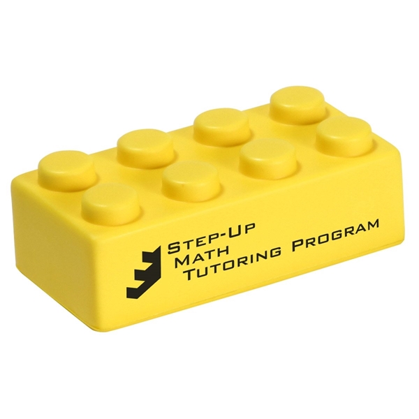 aerial view a yellow building block individual piece - stress reliever, image 2 of 2