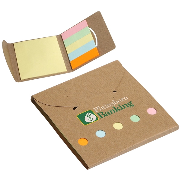 aerial view a brown square deal sticky note wallet, image 2 of 2