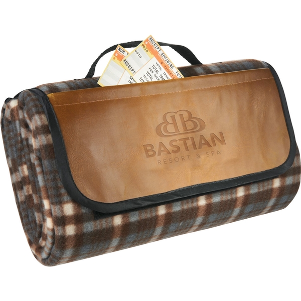 aerial view a brown field co.(r) picnic blanket, image 3 of 4