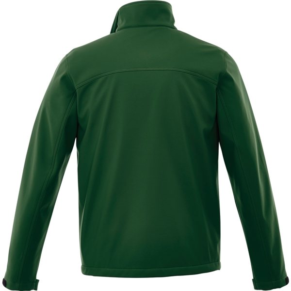 aerial view a forest green (640) mens maxson softshell jacket, image 2 of 4