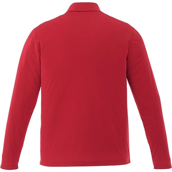 aerial view a team red mens mori long sleeve performance polo, image 2 of 4