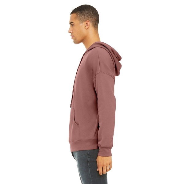 aerial view a mauve bella+canvas (r) unisex sponge fleece pullover dtm hoodie, image 2 of 5