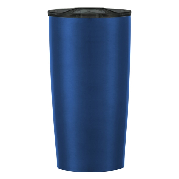 aerial view a metallic blue with charcoal lid 20 oz himalayan tumbler, image 2 of 6