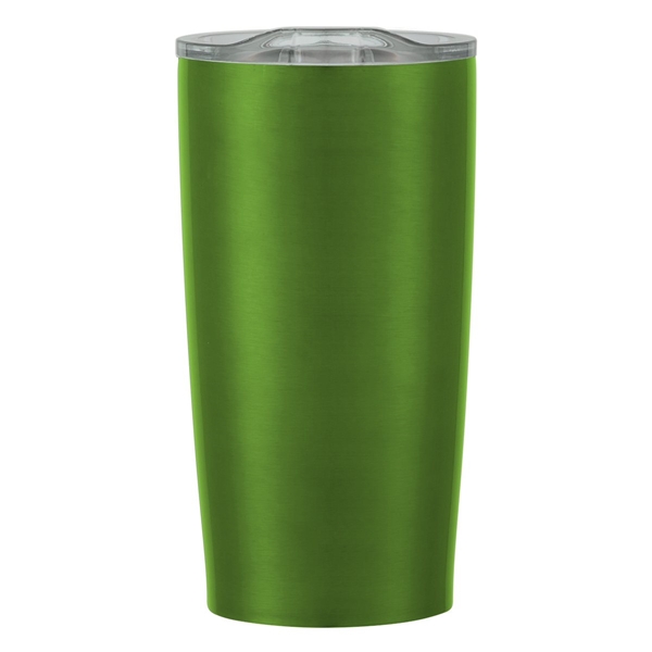 aerial view a metallic green with clear lid 20 oz himalayan tumbler, image 2 of 6