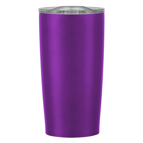 aerial view a metallic purple with clear lid 20 oz himalayan tumbler, image 2 of 6