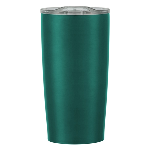 aerial view a metallic teal with clear lid 20 oz himalayan tumbler, image 2 of 6