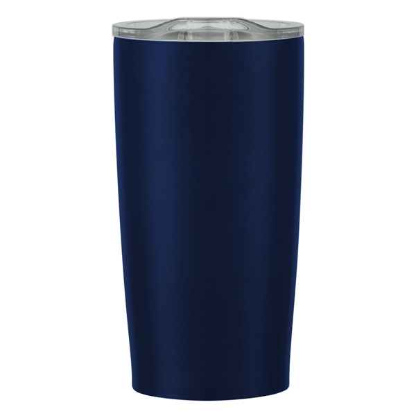 aerial view a navy with clear lid 20 oz himalayan tumbler, image 2 of 6