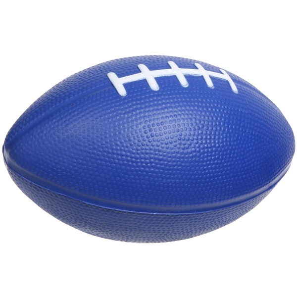aerial view a blue large football stress reliever, image 2 of 2