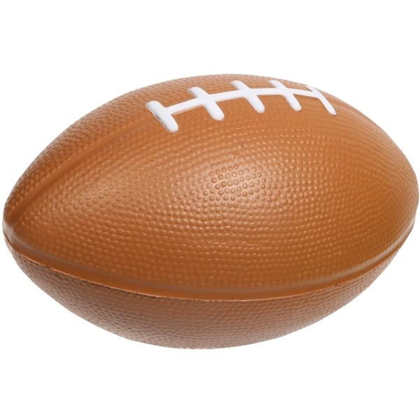 aerial view a brown large football stress reliever, image 2 of 2