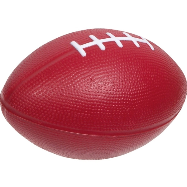 aerial view a burgundy large football stress reliever, image 2 of 2