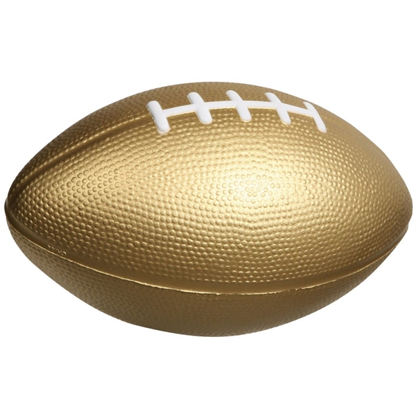 aerial view a gold large football stress reliever, image 2 of 2