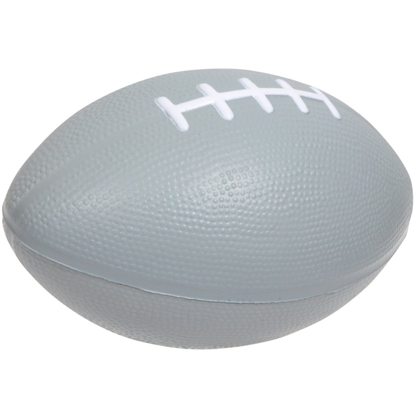 aerial view a gray large football stress reliever, image 2 of 2