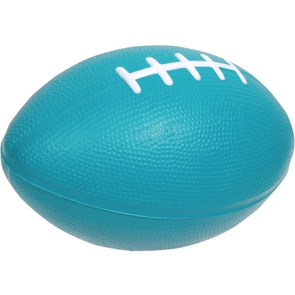 aerial view a teal large football stress reliever, image 2 of 2