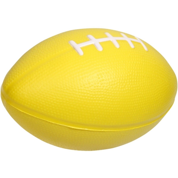 aerial view a yellow large football stress reliever, image 2 of 2