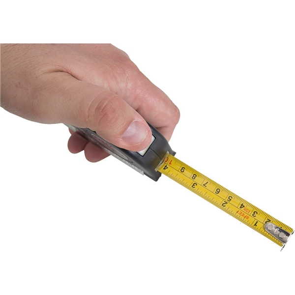 aerial view a black laser level with 8 tape measure, image 8 of 9