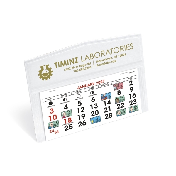 aerial view a white legacy desk calendars by triumph(r), image 2 of 4