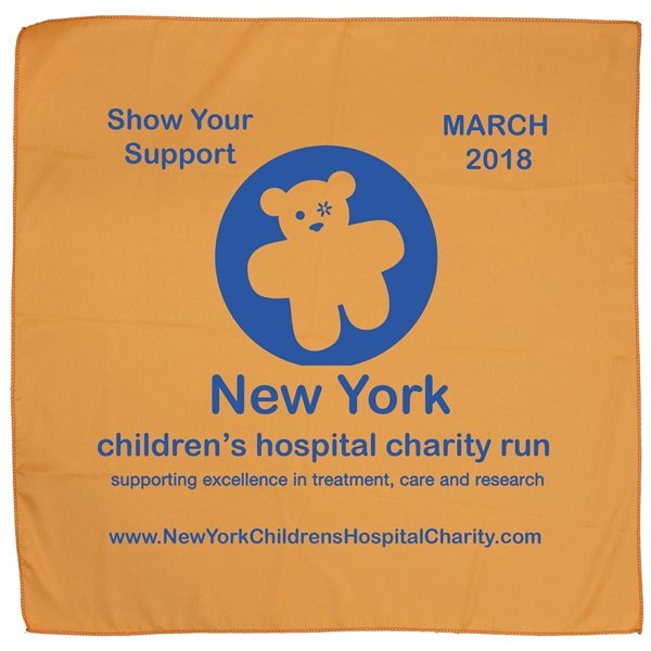 aerial view a orange the aurora bandana headband and neck wear silkscreen - domestic production - 22 x 22, image 2 of 3