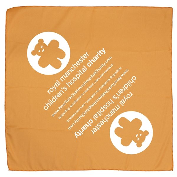 aerial view a orange the aurora bandana headband and neck wear silkscreen - domestic production - 22 x 22, image 3 of 3