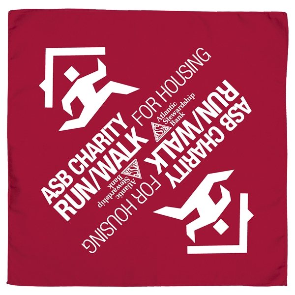 aerial view a red the aurora bandana headband and neck wear silkscreen - domestic production - 22 x 22, image 2 of 2