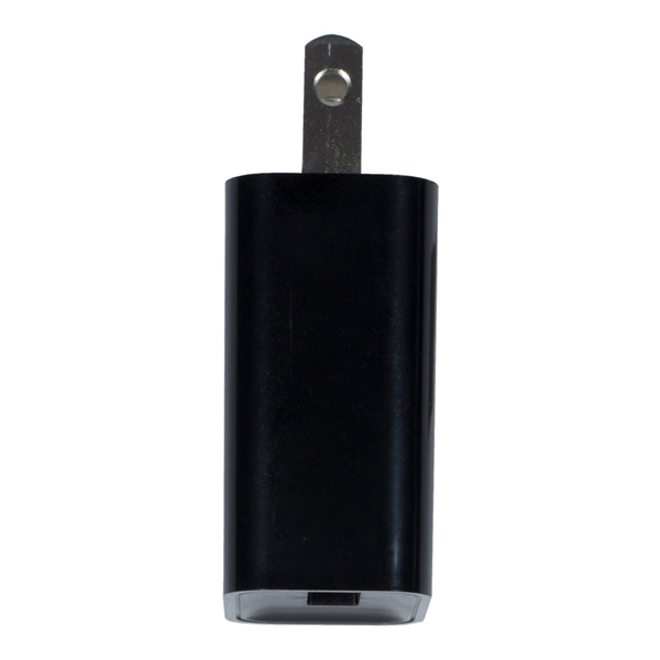 aerial view a black ul listed usb wall charger ac adapter, image 4 of 6