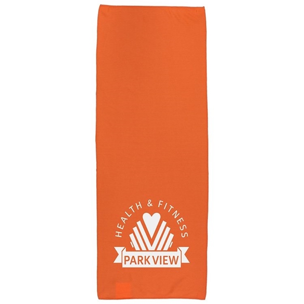 aerial view a orange the rainier cooling neck towel, image 2 of 3