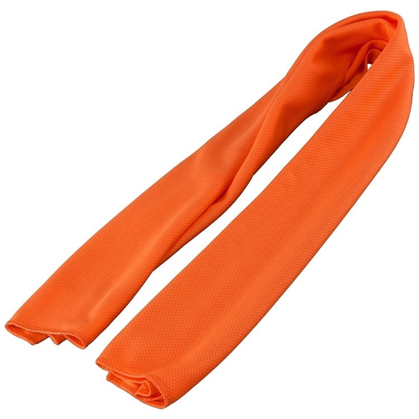 aerial view a orange the rainier cooling neck towel, image 3 of 3