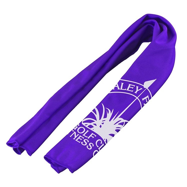 aerial view a purple the rainier cooling neck towel, image 4 of 4