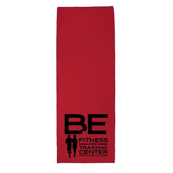 aerial view a red the rainier cooling neck towel, image 2 of 5