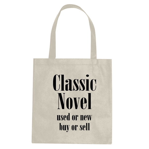 aerial view a ivory non - woven conference tote bag - multi color choices - 15 x 16, image 2 of 2