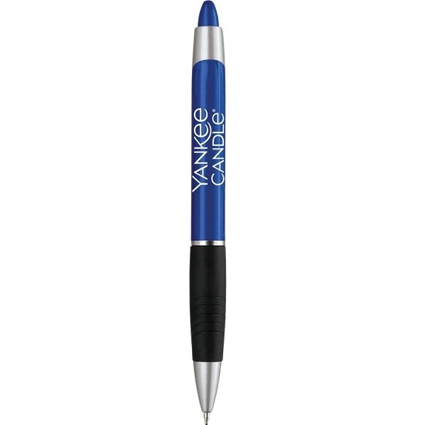 aerial view a bright blue paper mate element ball pen, image 2 of 4