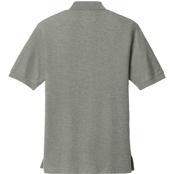 aerial view a cool grey port authority silk touch polo shirt, image 2 of 5