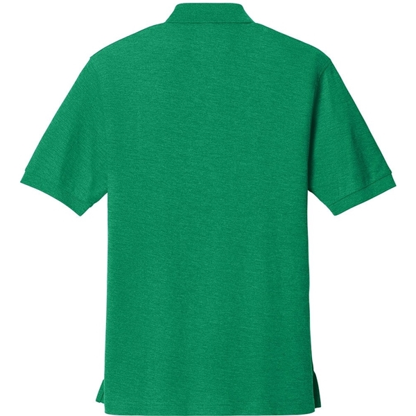 aerial view a kelly green port authority silk touch polo shirt, image 2 of 5