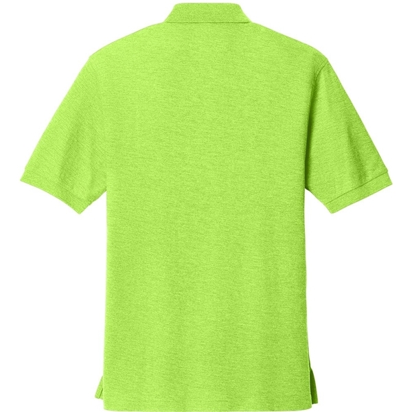 aerial view a lime port authority silk touch polo shirt, image 2 of 5