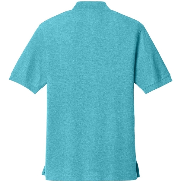 aerial view a maui blue port authority silk touch polo shirt, image 2 of 5