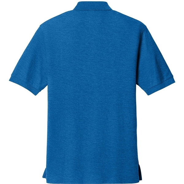 aerial view a strong blue port authority silk touch polo shirt, image 2 of 5