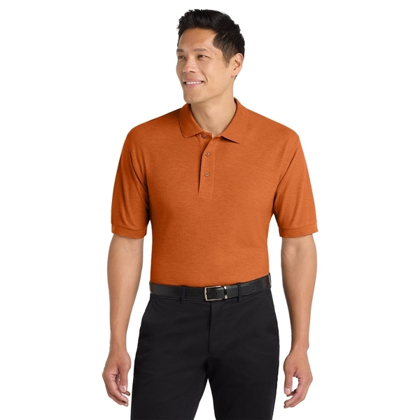 aerial view a texas orange port authority silk touch polo shirt, image 3 of 5