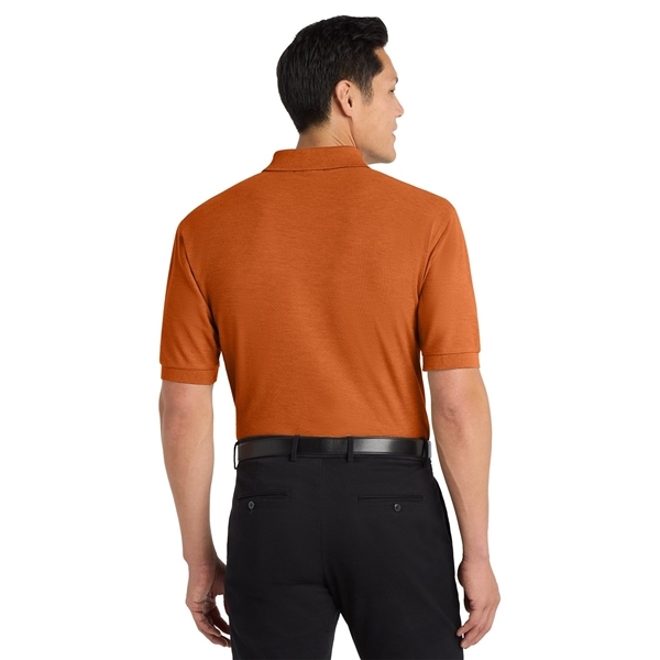 aerial view a texas orange port authority silk touch polo shirt, image 4 of 5