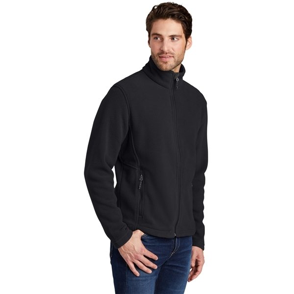 aerial view a black port authority fleece jacket - mens, image 2 of 6