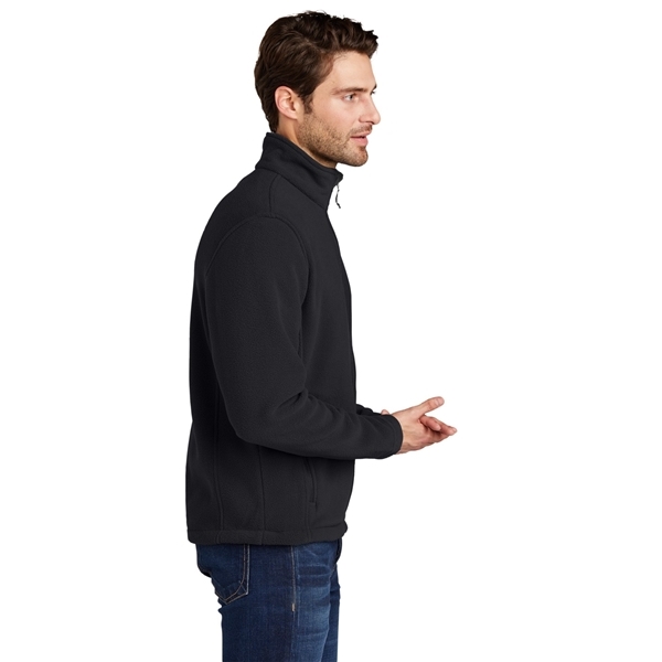 aerial view a black port authority fleece jacket - mens, image 3 of 6