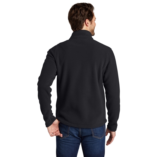 aerial view a black port authority fleece jacket - mens, image 4 of 6